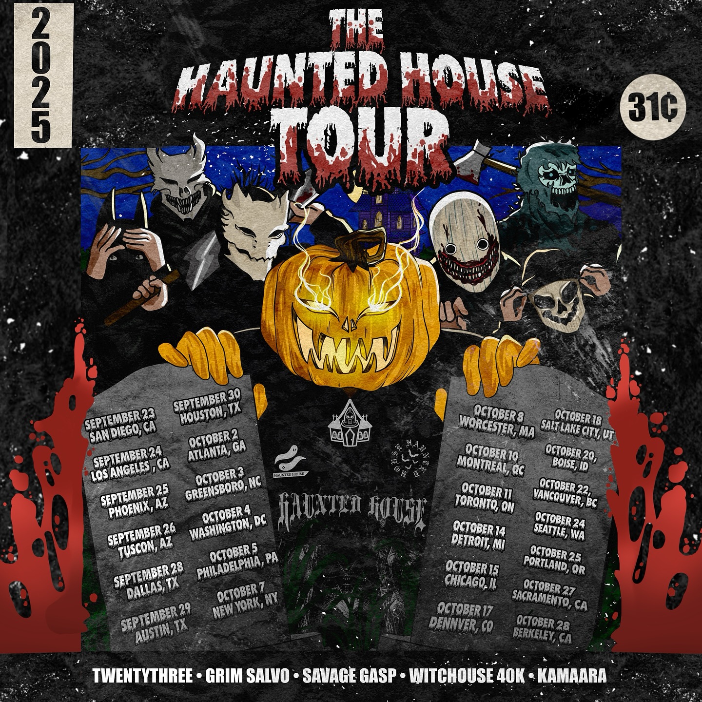 Grim Salvo The Haunted House Tour Poster 2025